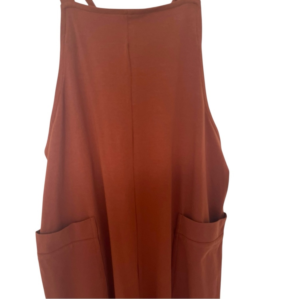 Maternity Rust Utility Jumpsuit - Picture 3 of 14